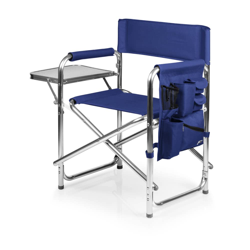 PICNIC TIME NCAA California Bears Folding Sports Chair with Side Table - Portable Beach & Camping Chair for Adults - Perfect for Tailgating, Outdoor Events & Picnics