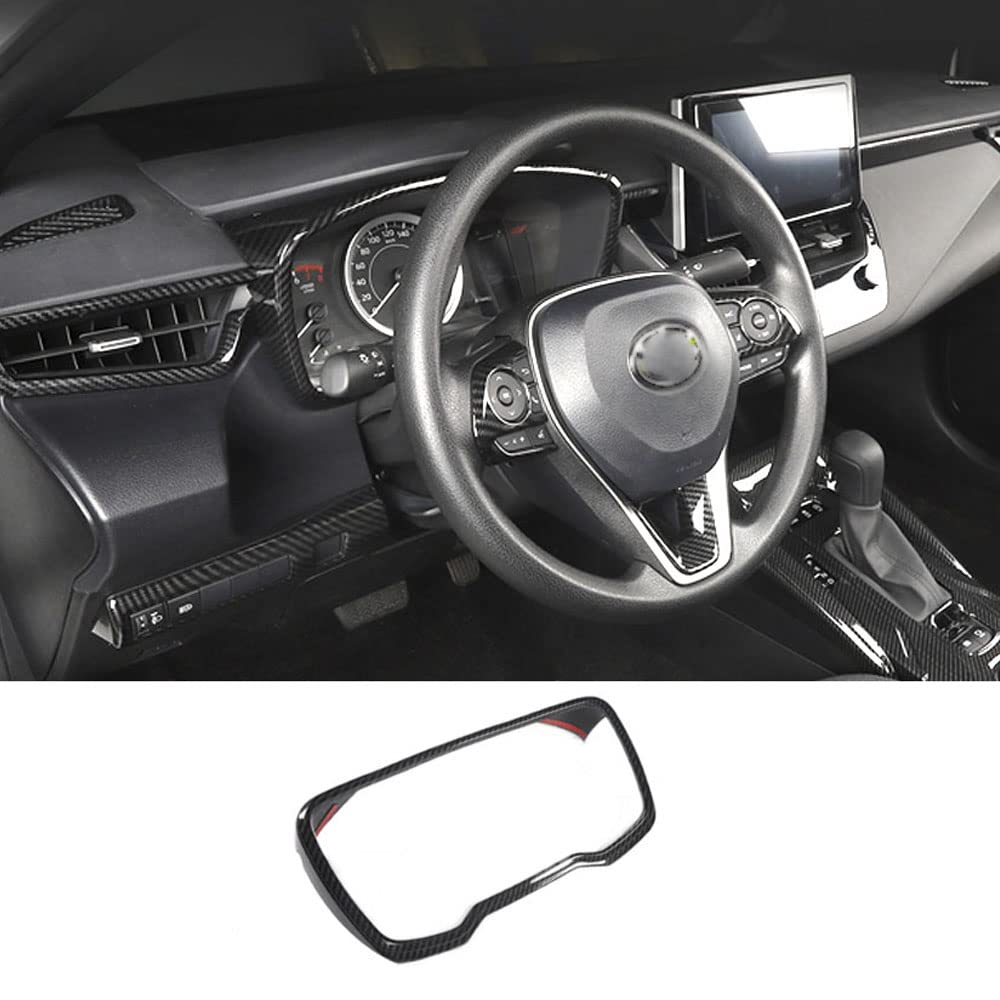 BOYUER ABS Carbon Fiber Dashboard Trim Cover for Toyota Corolla 2020-2024, Corolla Hatchback & Cross 2019-2024 - Interior Decorative Panel Frame - Perfect for Car Customization & Protection