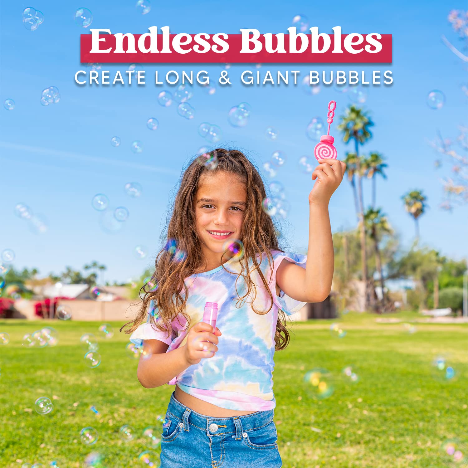JOYIN 24 Pack Mini Bubble Wands - Kids Bubble Maker Toys for Birthday Parties, Weddings & Summer Outdoor Play - Fun Bubble Blowing Toys for Toddlers & Children - Perfect for Backyard, Park & Beach Activities