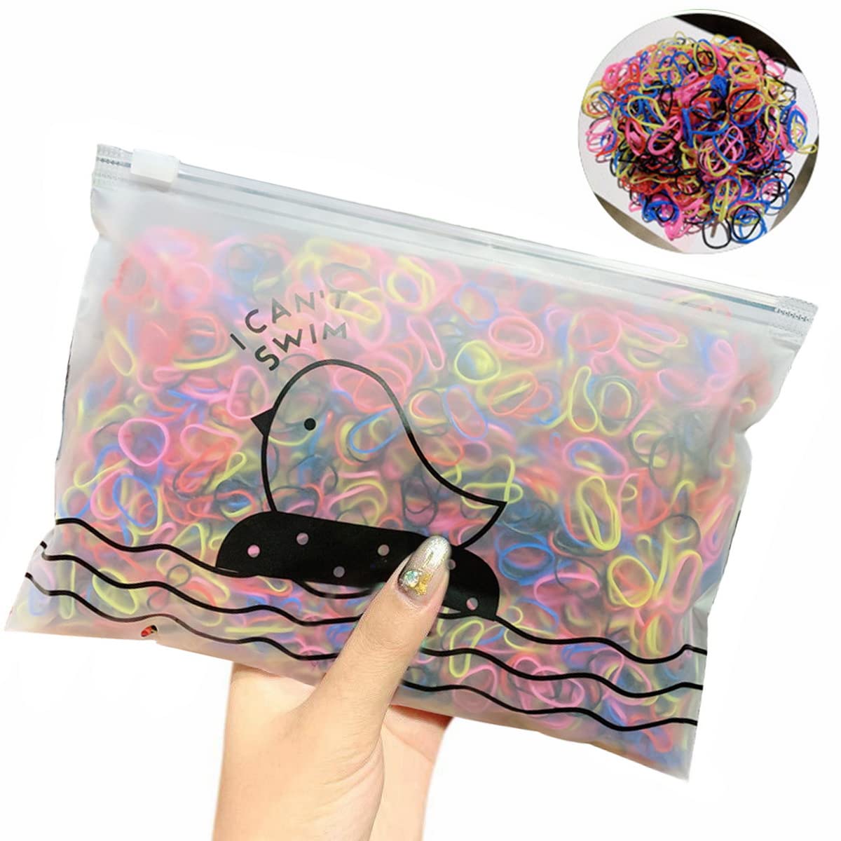 1000PCS Elastic Hair Ties Mini Rubber Bands - Colorful Disposable Hair Bands for Kids, Girls & Adults - Perfect for Braids, Ponytails & Daily Hair Styling