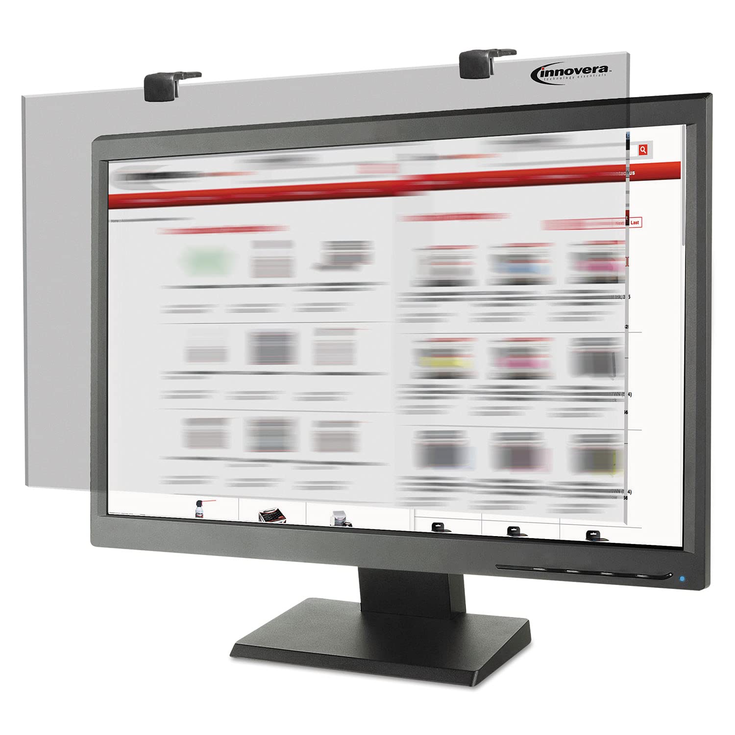 Innovera Premium Anti-Glare Privacy Screen Filter for 24-Inch Widescreen Monitors (16:9/16:10 Aspect Ratio) - Reduce Eye Strain & Protect Sensitive Data for Office, Gaming & Home Use