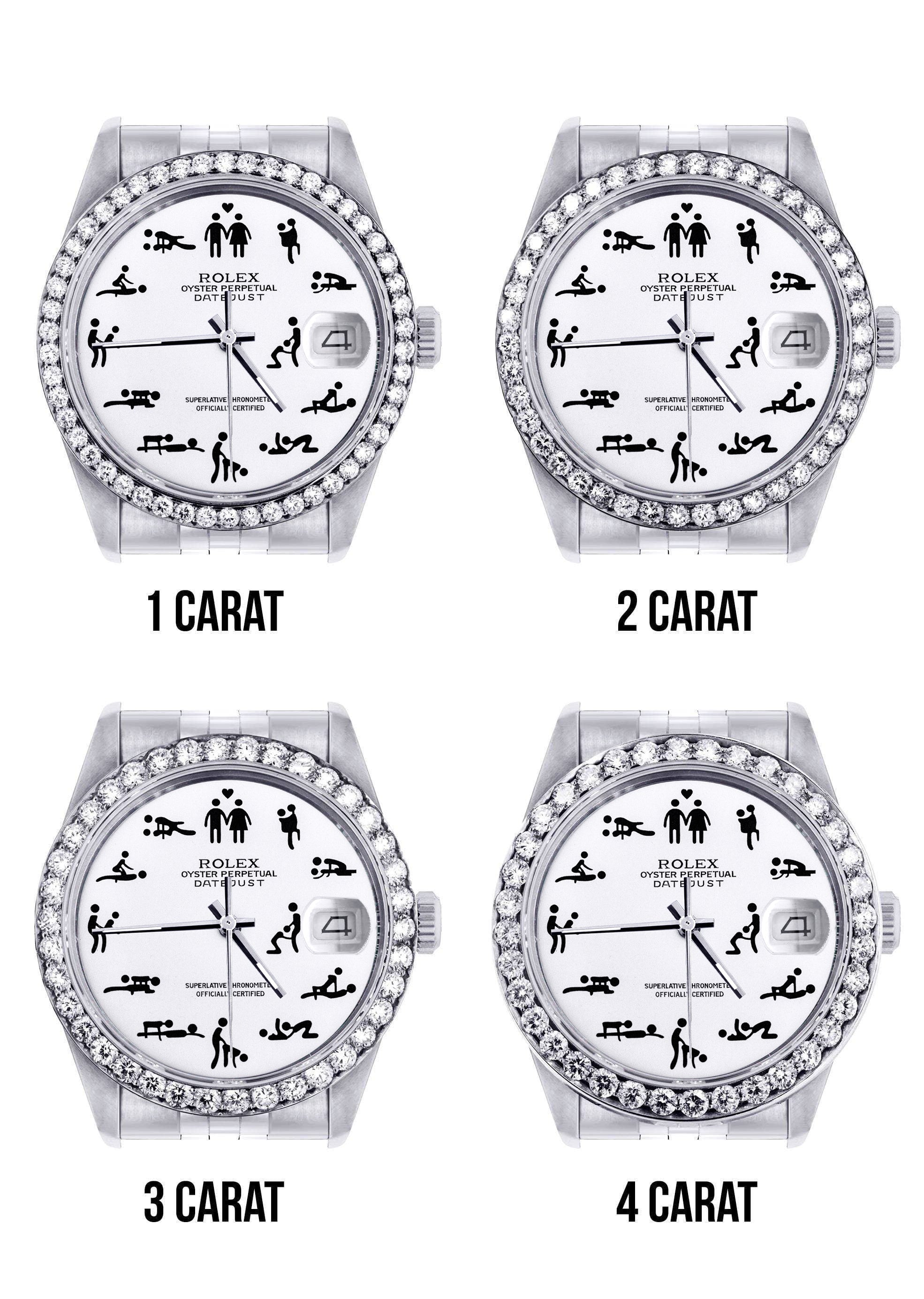 Rolex Datejust 36mm Diamond Watch - Hidden Clasp, Jubilee Band, Custom Erotic Dial | Luxury Men's & Women's Timepiece for Special Occasions, Gifts & Collectibles