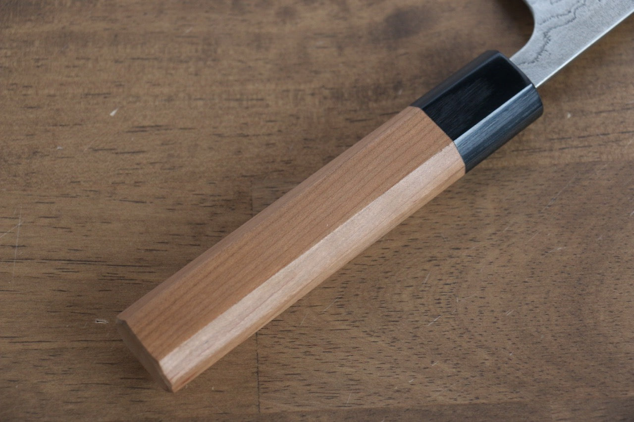 Premium Nao Yamamoto SG2 Damascus Gyuto Knife 180mm - Japanese Chef Knife with Cherry Blossom Handle for Professional Cooking & Sushi Preparation