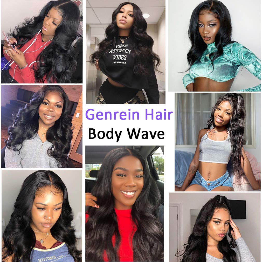 Brazilian Body Wave Human Hair Bundles 3Pcs with 5x5 Lace Closure - 100% Unprocessed Virgin Hair (16 18 20 +14,1B) 10A Grade - Perfect for Daily Styling, Weddings & Special Occasions