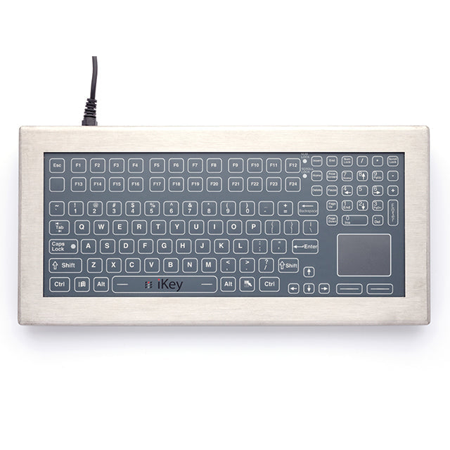 iKey Membrane Keyboard with Touchpad - USB Computer Keyboard for Office, Home & Industrial Use - Spill-Resistant & Durable Design for Workstations, POS Systems and Harsh Environments