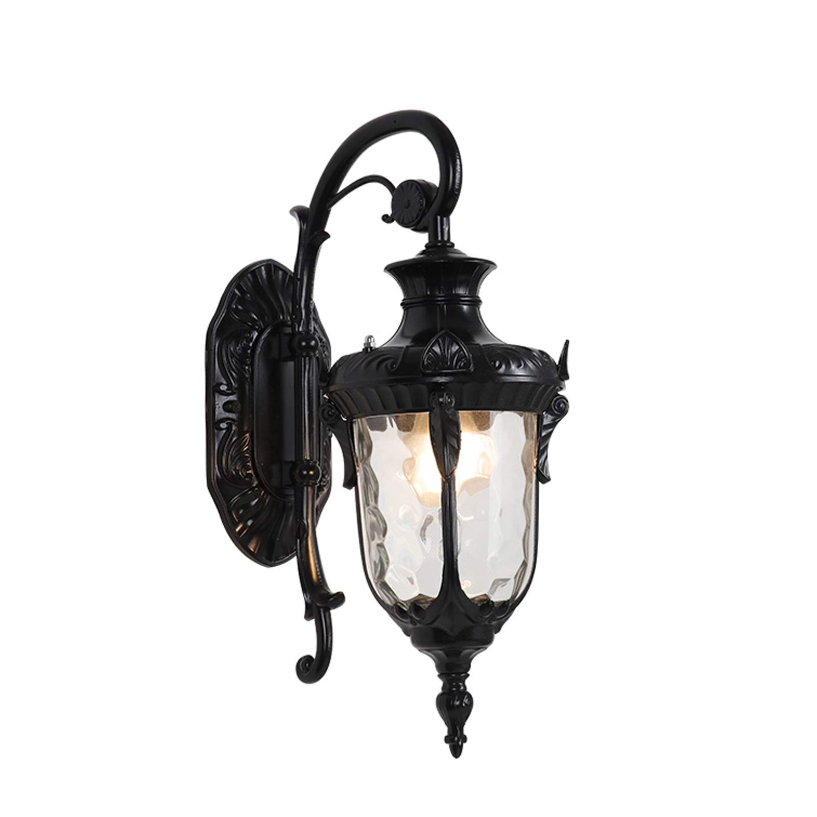 Black Small Outdoor Wall Lights - Solar Powered Garden Lanterns for Patio, Porch, and Exterior Home Decor | Weatherproof & Energy Efficient Wall Lighting Fixtures