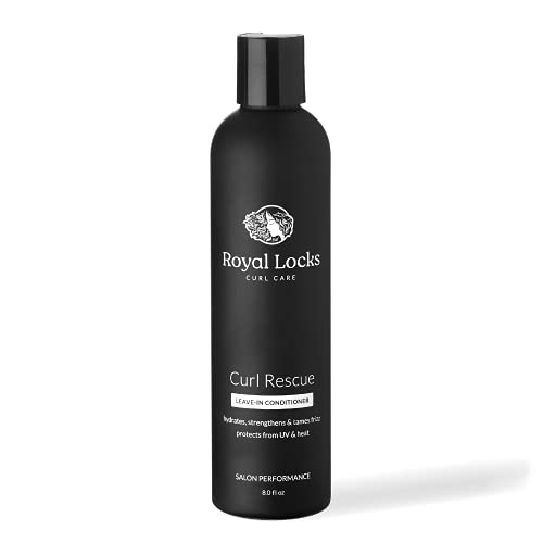 Royal Locks Curl Rescue Leave-In Conditioner - Ultra Hydrating Keravis Formula for Curly & Coily Hair | Repairs Damage, Defines Curls, Frizz Control | Perfect for Daily Styling & Heat Protection (8 fl oz)