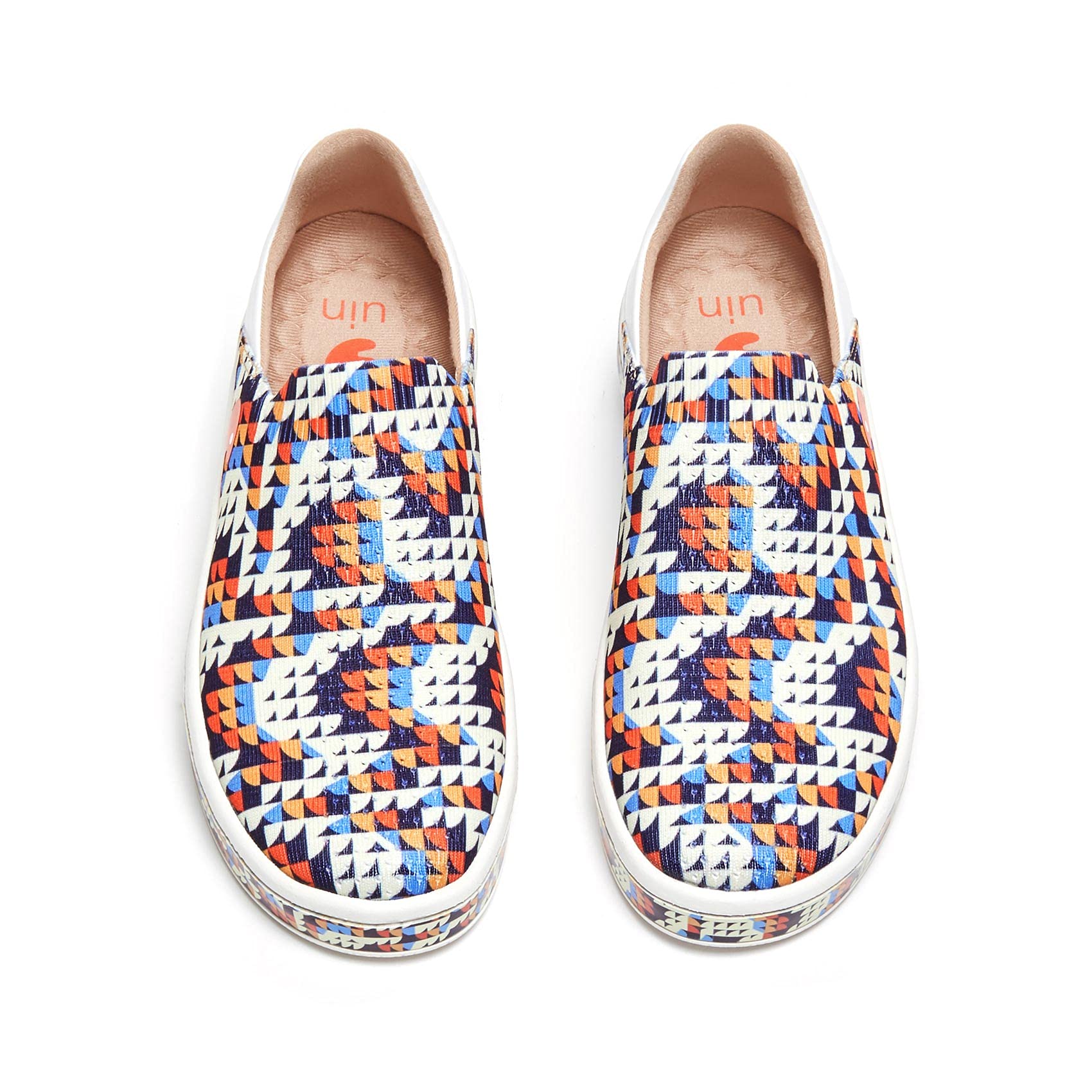 UIN Men's Fashion Sneakers - Lightweight Walking Shoes, Casual Slip-On Loafers with Artistic Painting Design, Breathable Athletic Skate Shoes for Travel & Daily Wear | Modern Art Cordoba Style for Street Fashion & Outdoor Activities