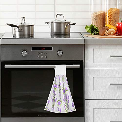 Lavender Purple Kitchen Hand Towel Set - 12