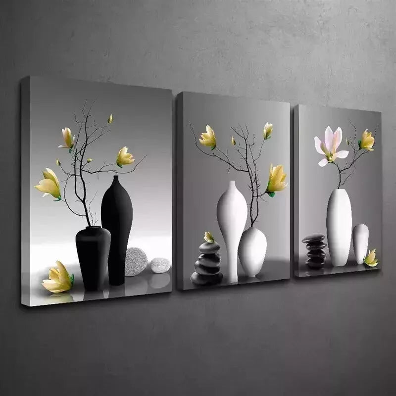 3-Piece Elegant Orchid Canvas Wall Art Set - Framed 50x70cm High Quality Print - 100% Australian Made - Ready to Hang - Perfect for Living Room, Bedroom & Office Decor