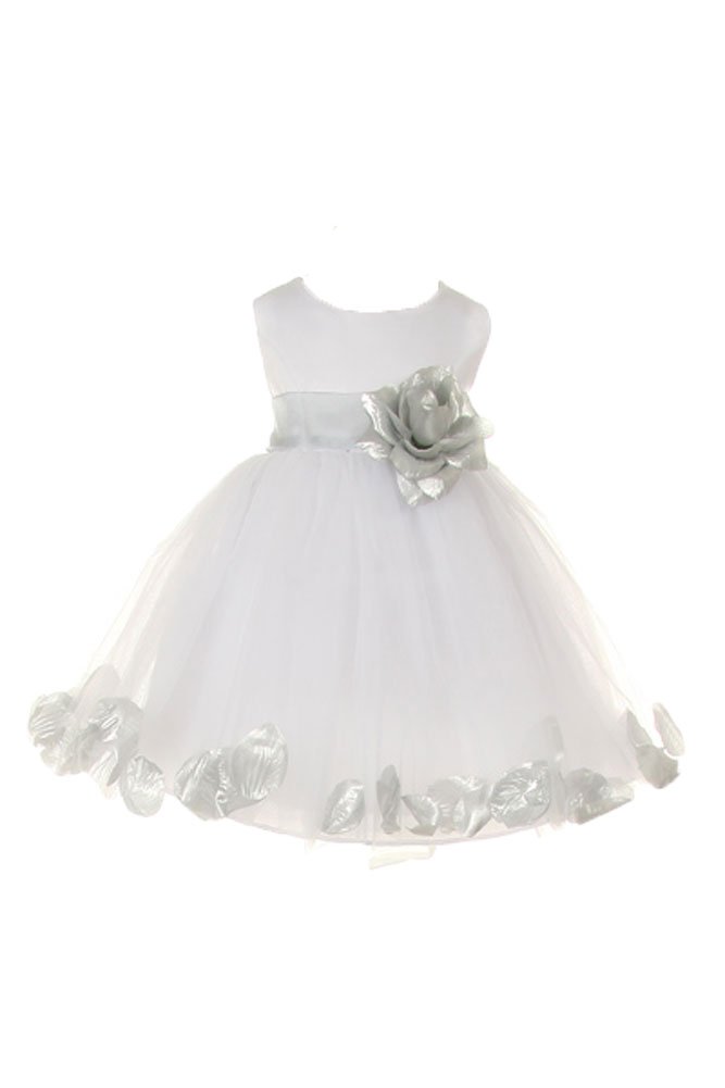 Elegant White Tulle Flower Girl Dress for Baby Girls - Perfect for Weddings, Baptisms & Special Occasions