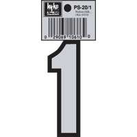 Hy-ko PS-20/1 Reflective Vinyl House Numbers 3-1/4 Inch - Pack of 10 for Enhanced Night Visibility | Perfect for Mailbox, Front Door, and Driveway Address Marking