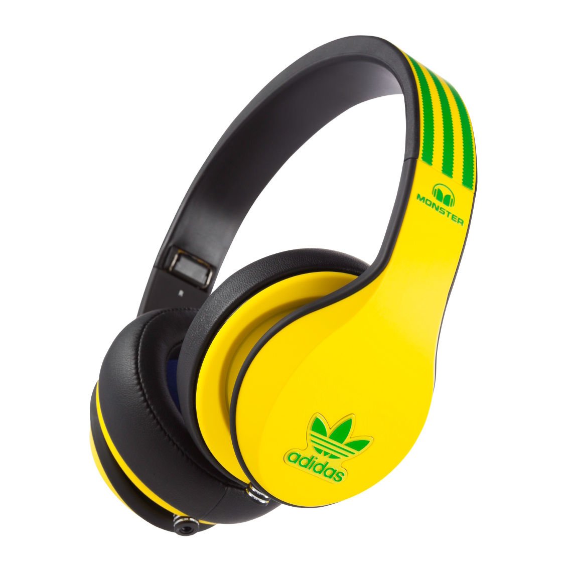 Adidas Limited Edition Monster Over-Ear Headphones with Apple ControlTalk - Wireless Bluetooth Headset with Built-in Mic & Music Controls (Yellow/Green/Black) for Gaming, Workouts & Travel