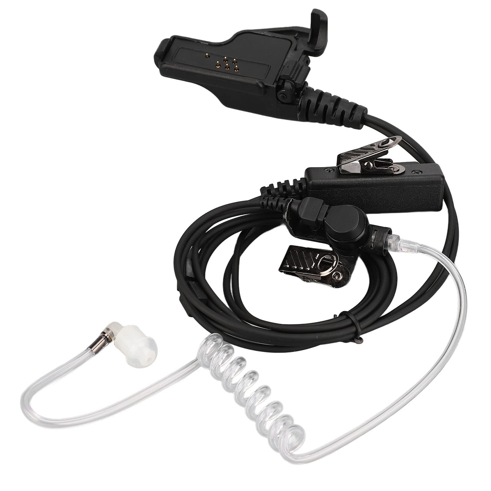 Noise Canceling Walkie Talkie Earpiece - Compatible with HT1000 MT2000 MTS2000 MTX8000 JT1000 & Other 2-Way Radios, Concealed Acoustic Tube Earphone for Security Guards, Bartenders & Event Staff - Ideal for Nightclubs, Construction Sites & Crowded Venues