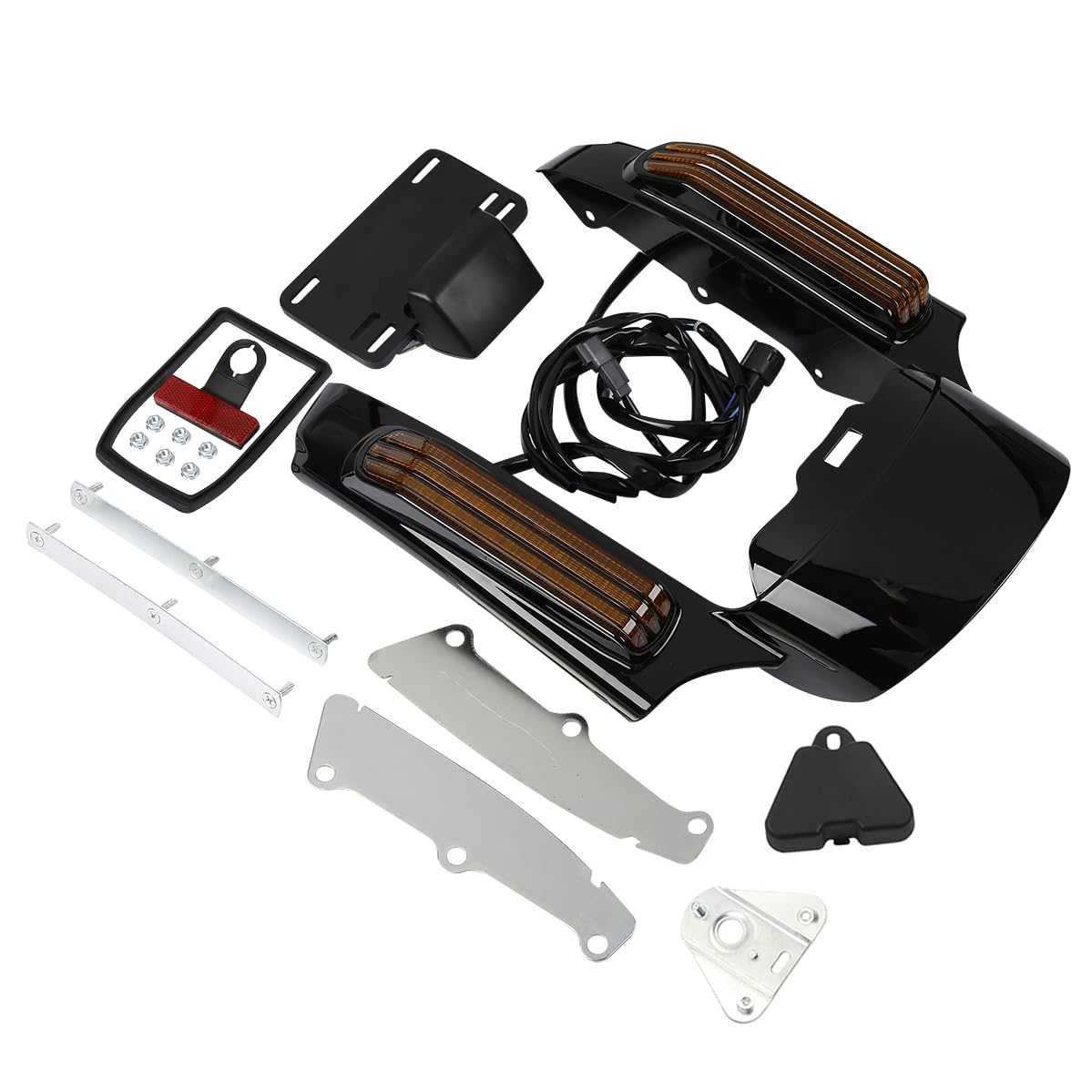 Harley Touring LED Brake Running Turn Signal Lights - Rear Fender Fascia Set Compatible with Road King, Road Glide, Street Glide, Electra Glide Ultra Limited (2014-2023) - Enhanced Visibility & Safety for Night Riding & Group Tours