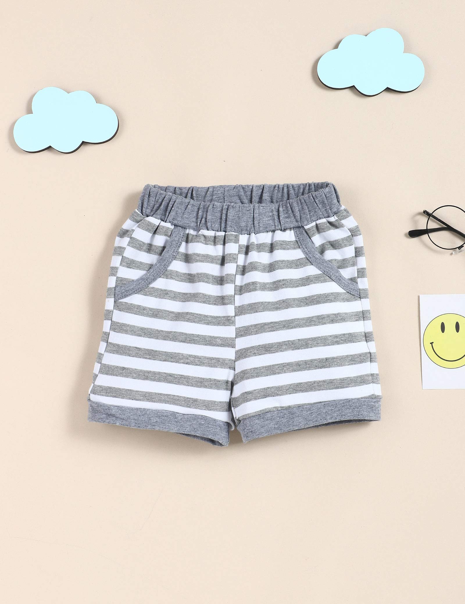 **Cute Toddler Boy Outfits - Sleeveless Top & Striped Shorts Set | Summer Baby Clothes for Boys | Playtime, Beach & Outdoor Adventures**