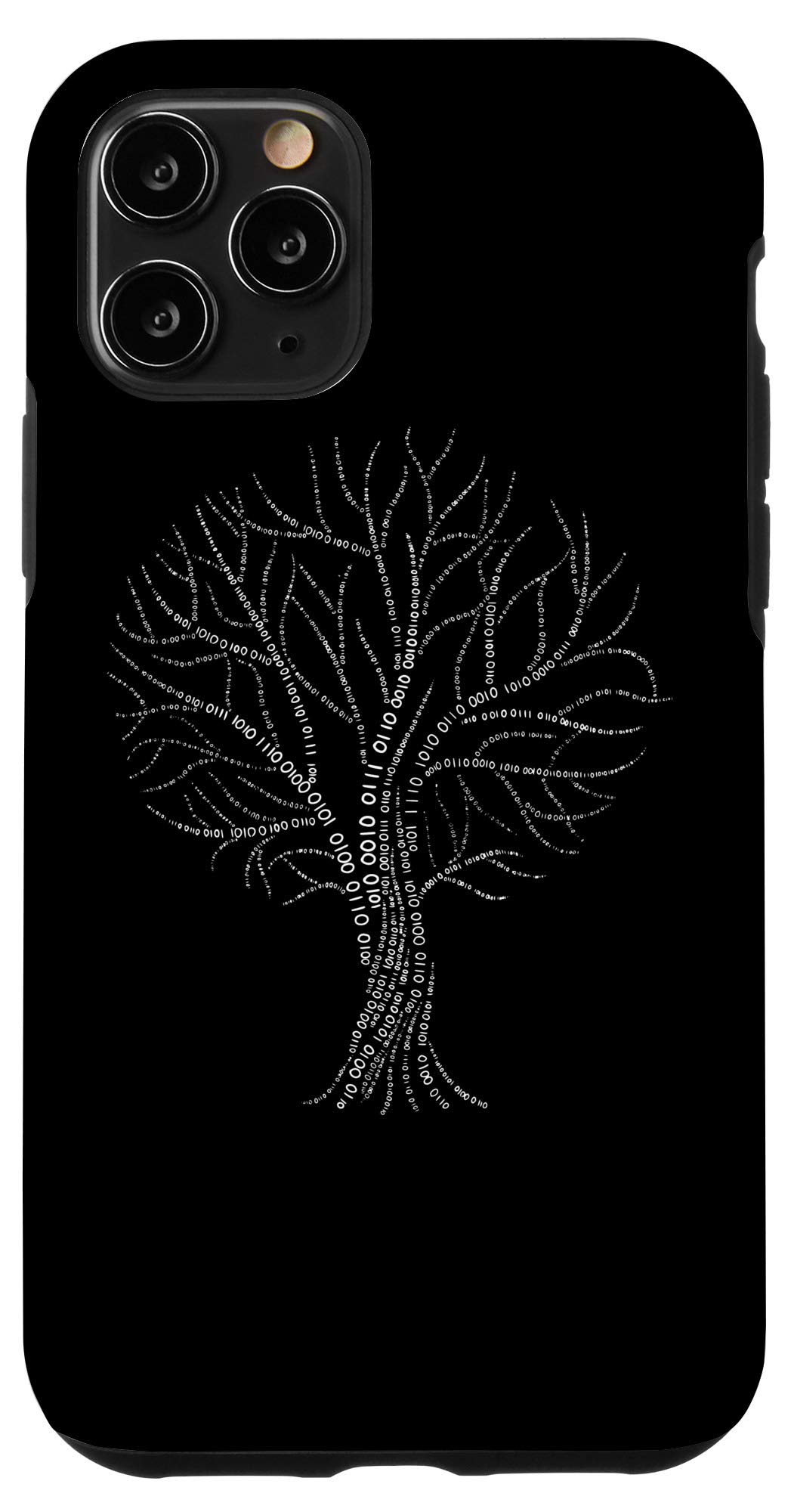 iPhone 11 Pro Case - Binary Tree White Tech Design for Programmers & Coders | Perfect Gift for Computer Science Students & Software Engineers | Durable Protective Phone Cover for Work & School