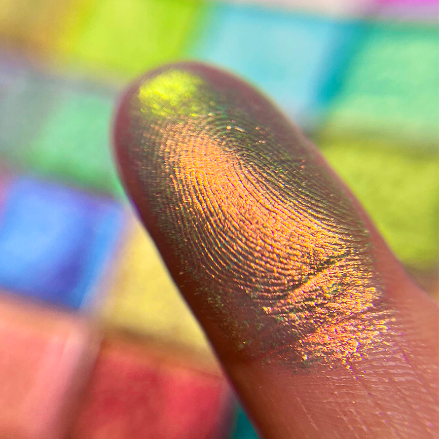 Electric Multichrome Eyeshadow Palette - Long Lasting Shimmer & Metallic Makeup for Party, Halloween & Special Occasions