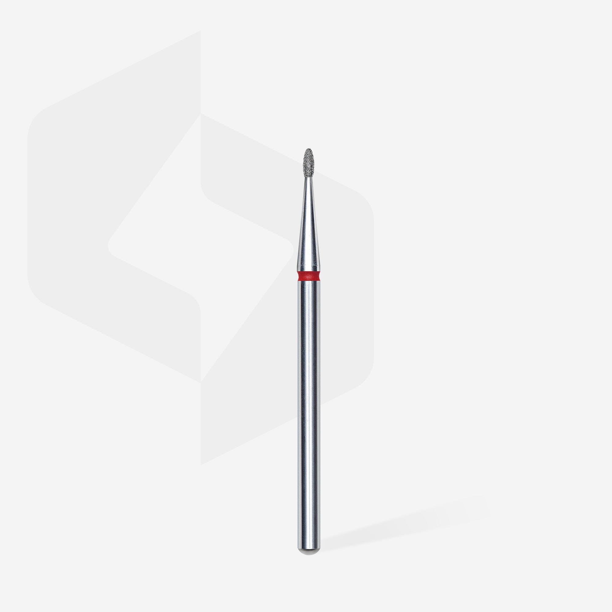 Staleks Diamond Nail Drill Bit - Rounded Bud Red 1.2mm for Professional Manicure & Pedicure | Perfect for Acrylic, Gel Nails & Nail Art