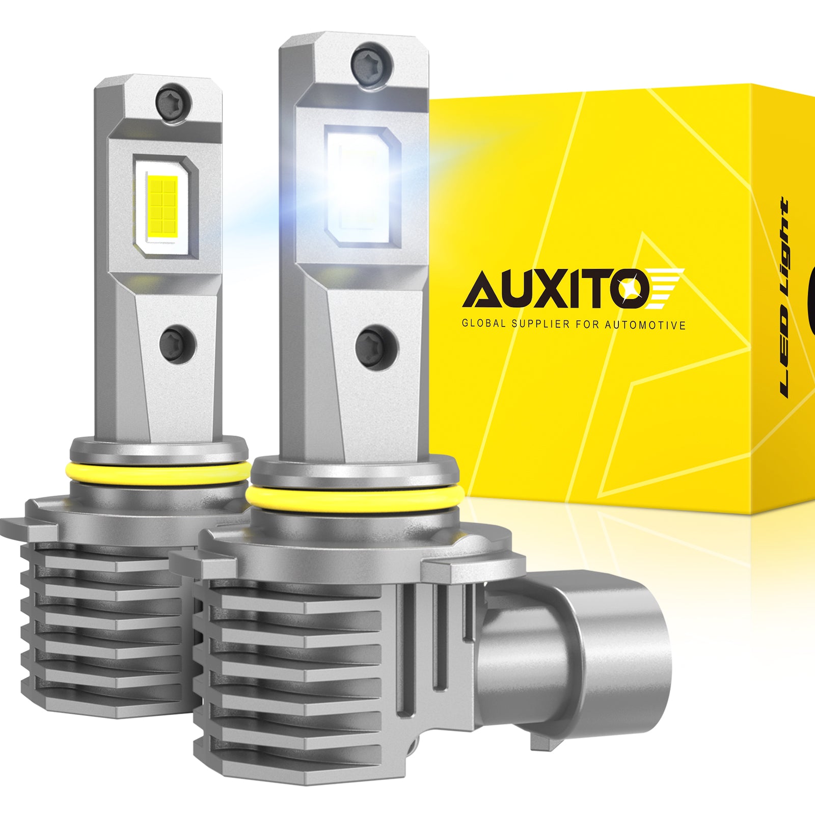 AUXITO H10 9140 9145 LED Fog Lights 3000K Amber Yellow - 600% Brighter Fanless Design, Plug & Play - Perfect for Off-Roading, Night Driving & Inclement Weather Conditions