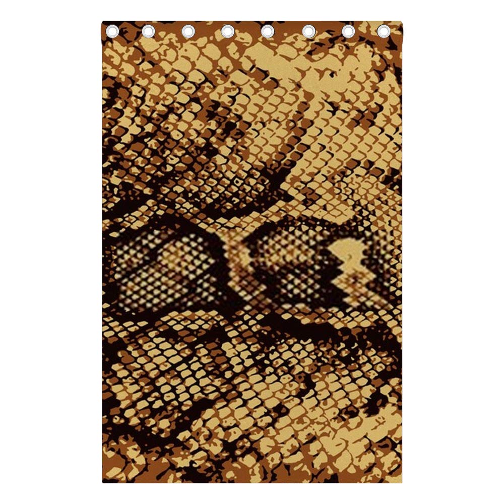 Kuizee Blackout Curtains 84×55 Inch - 2 Panels Set, Snake Skin Pattern Thermal Insulated Room Darkening Drapes for Living Room & Bedroom, Blocks 99% Sunlight & UV Rays - Perfect for Shift Workers, Home Theater, and Nursery Rooms
