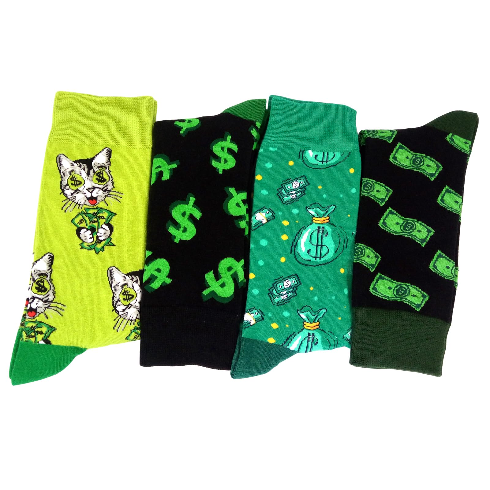 Funny Patterned Dress Socks for Men - Novelty Crazy Design Cotton Socks - Perfect Gift for Him - Great for Office, Parties & Special Occasions