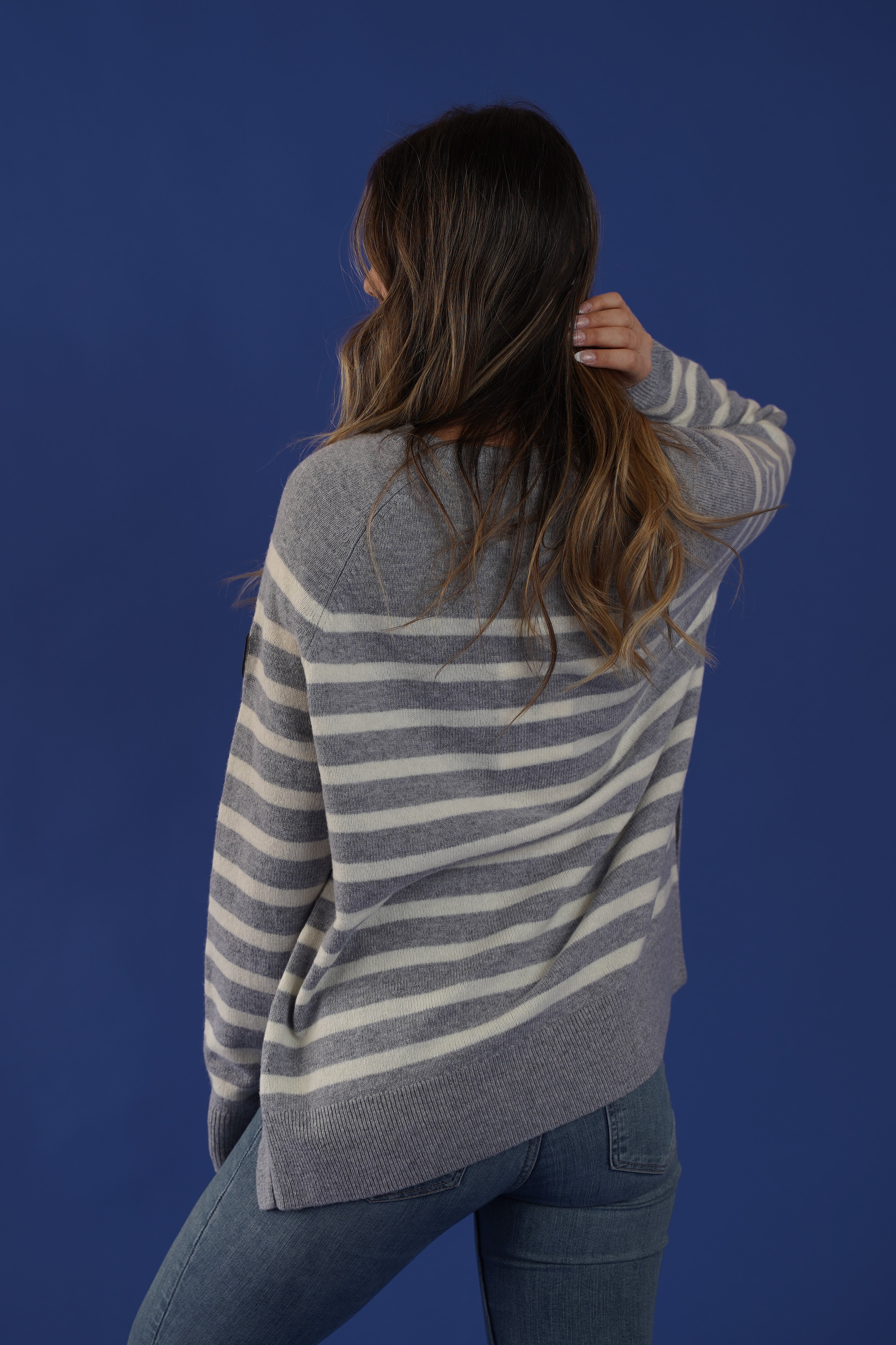 May Light Heather Grey Sweater for Women - Soft Casual Pullover for Fall & Winter - Cozy Knit Sweater for Daily Wear, Office, and Weekend Outings