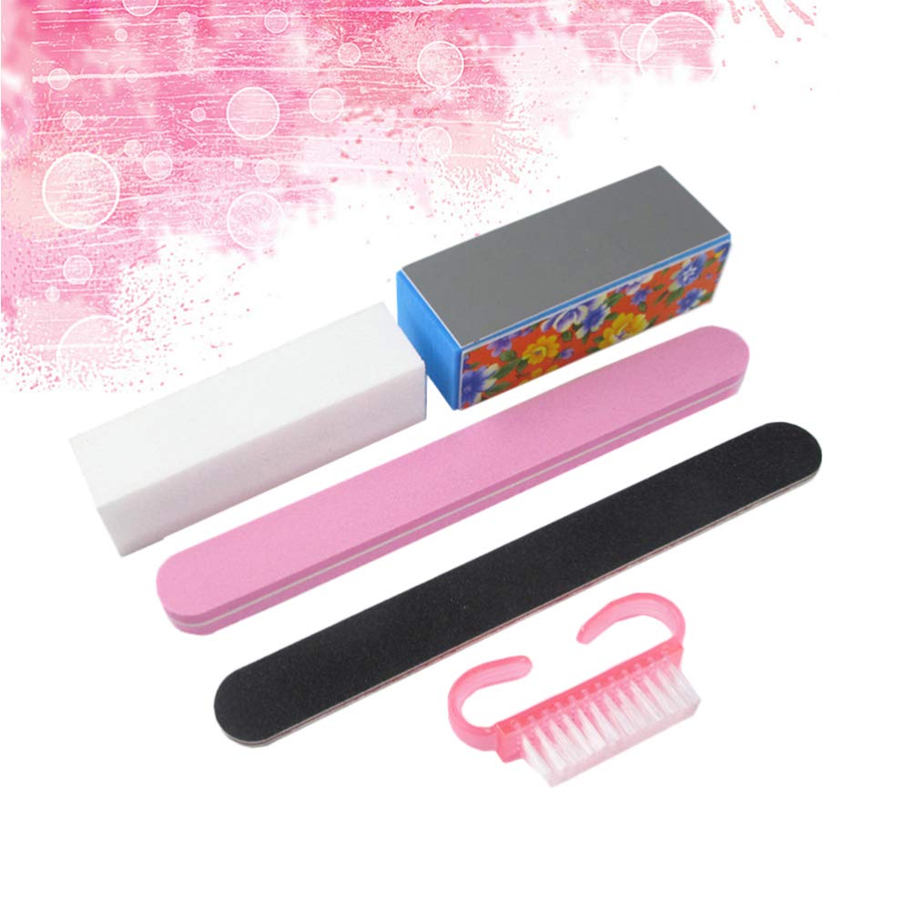 **KALLORY Baby Soft Nail Files & Buffers Set - Gentle Manicure & Pedicure Kit with Emery Boards, Nail Buffing Block & Brush for Natural & Acrylic Nails - Perfect for Home, Salon & Travel Use**