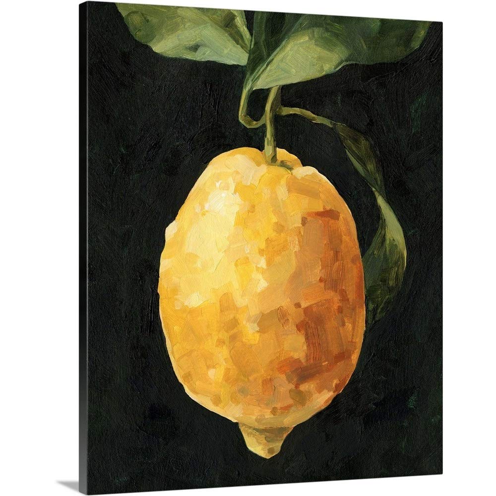 Emma Caroline Dark Lemon Canvas Wall Art Print - 24