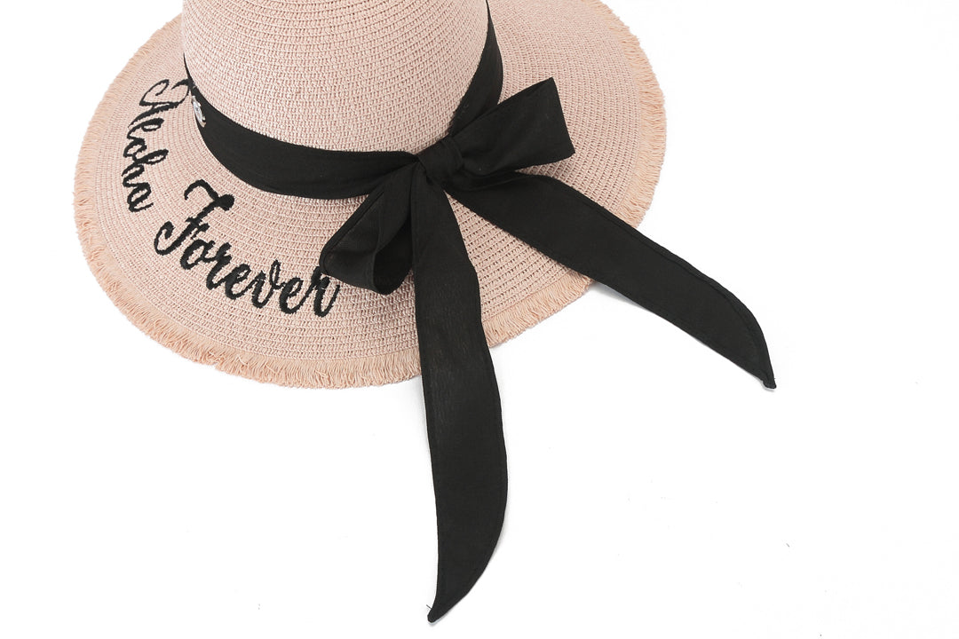 Gardenia Aloha Forever Pink Hat - Stylish Floral Hawaiian Summer Beach Hat for Women - Perfect for Vacations, Pool Parties, and Outdoor Adventures