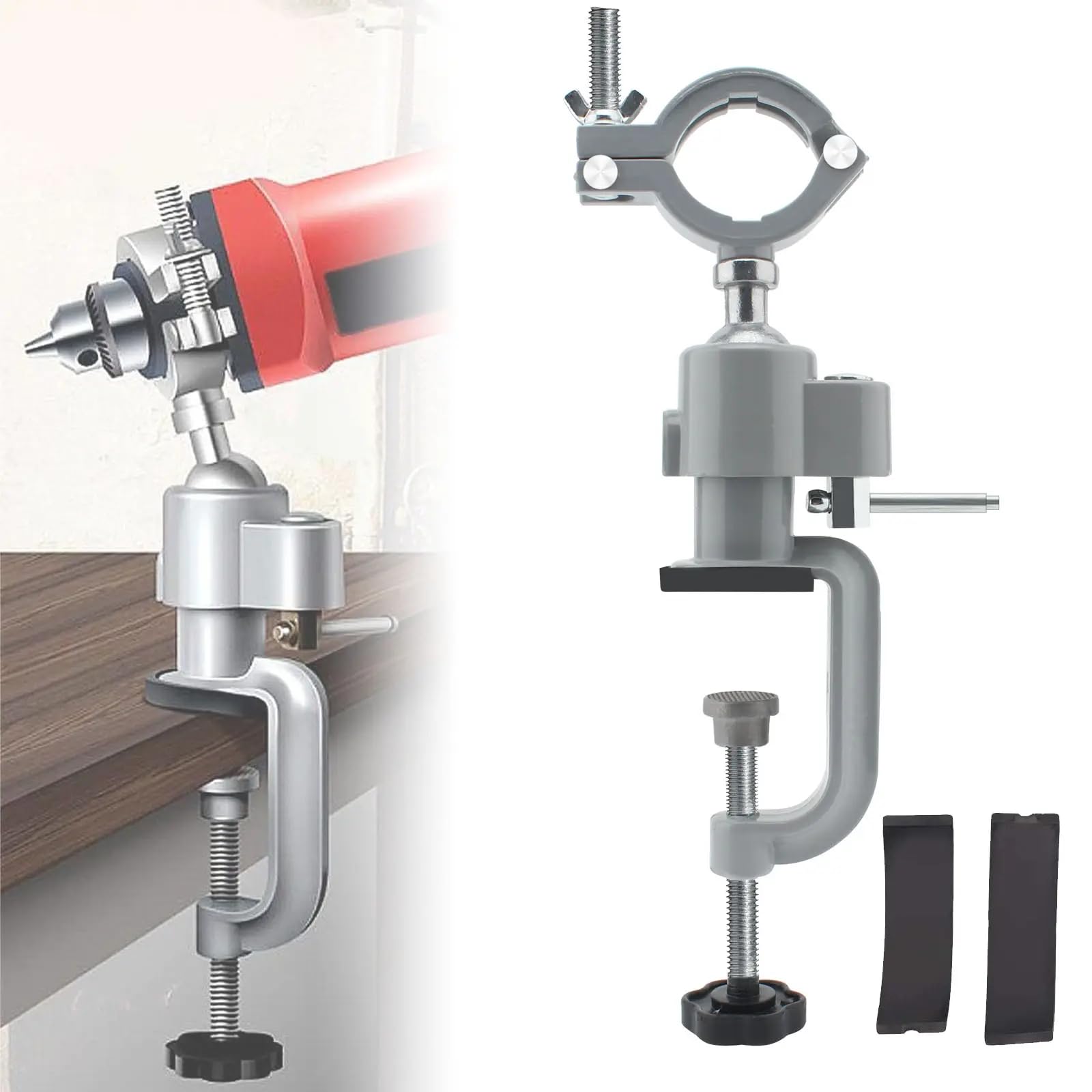 360° Rotating Bench Clamp Vise - Heavy Duty Grinder Holder for Metal & Woodworking, Jewelry Making - Perfect for Drilling, Sanding & Small Workshop Projects