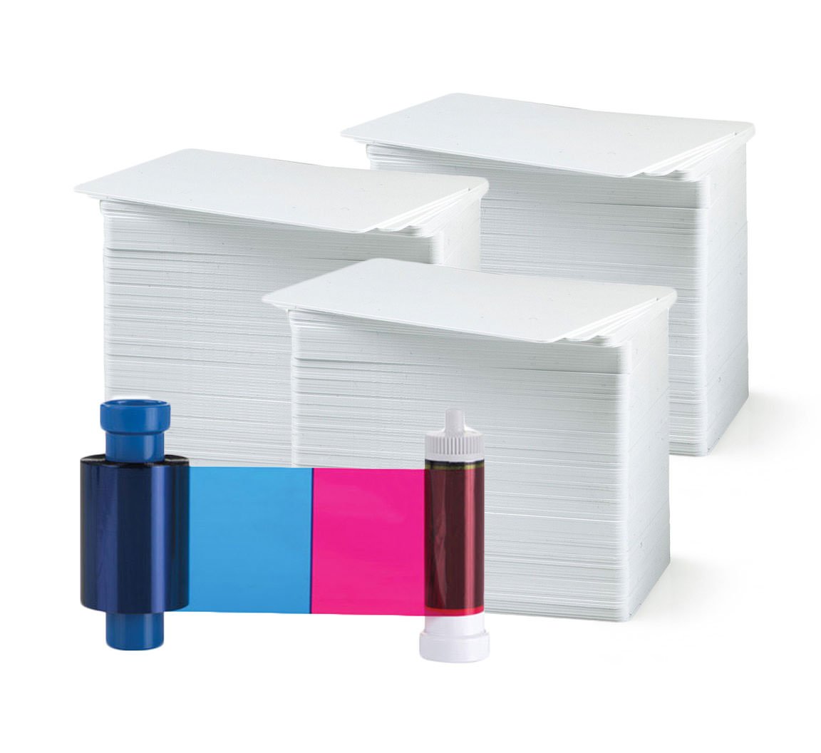 Magicard MA300YMCKO YMCKO Color Ribbon - 300 Prints for Premium CR80 30 Mil PVC Cards (300 Count) - Ideal for ID Badges, Membership Cards & Security Access Control Systems