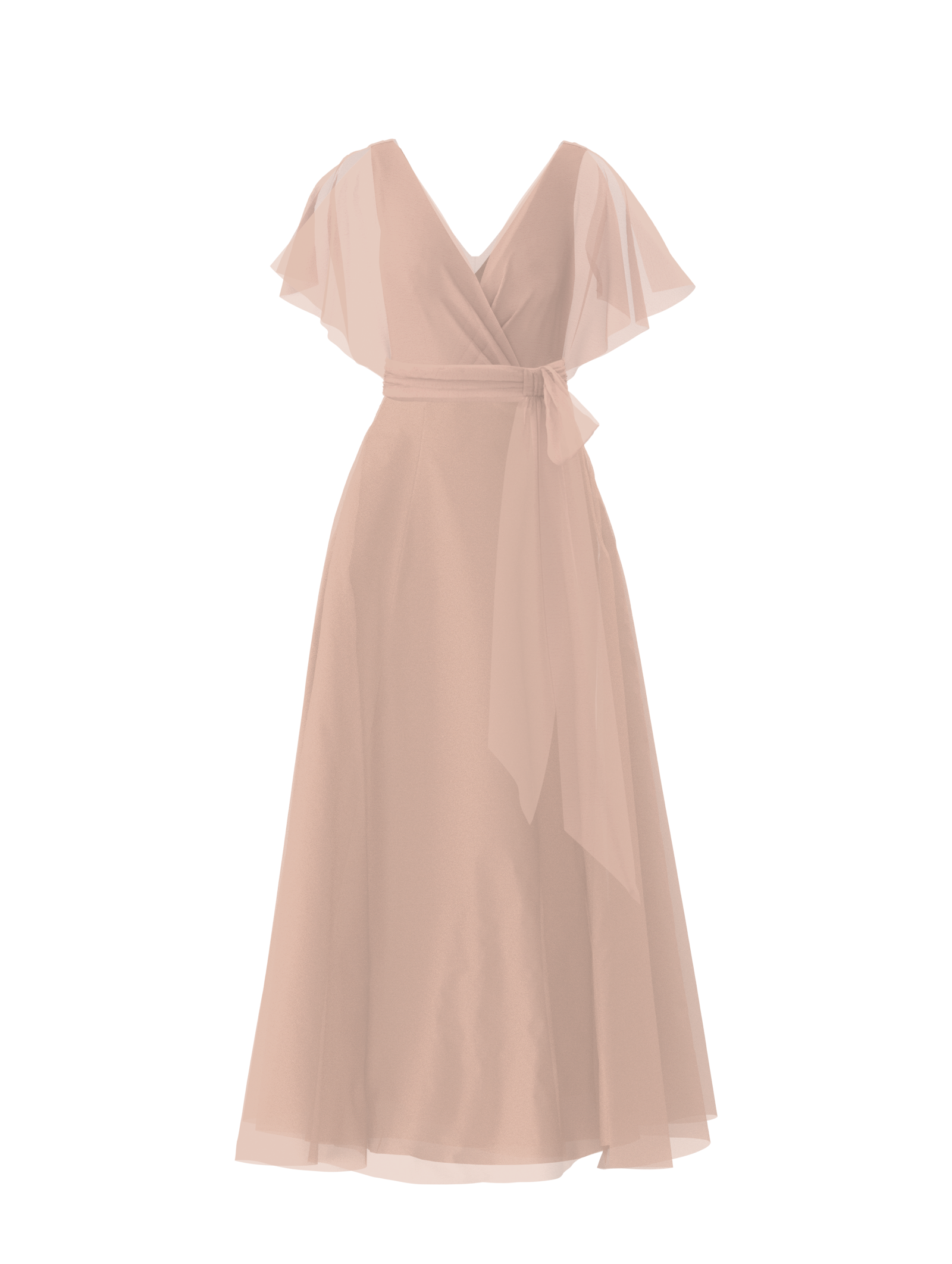 Ava Bodice with Cerisa Skirt and Sash Belt - Elegant Blush Pink Women's Fashion Set for Weddings, Parties & Special Occasions