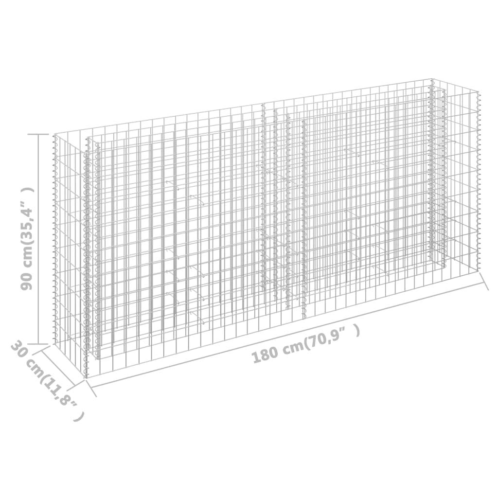 Galvanized Steel Gabion Raised Garden Bed 70.9