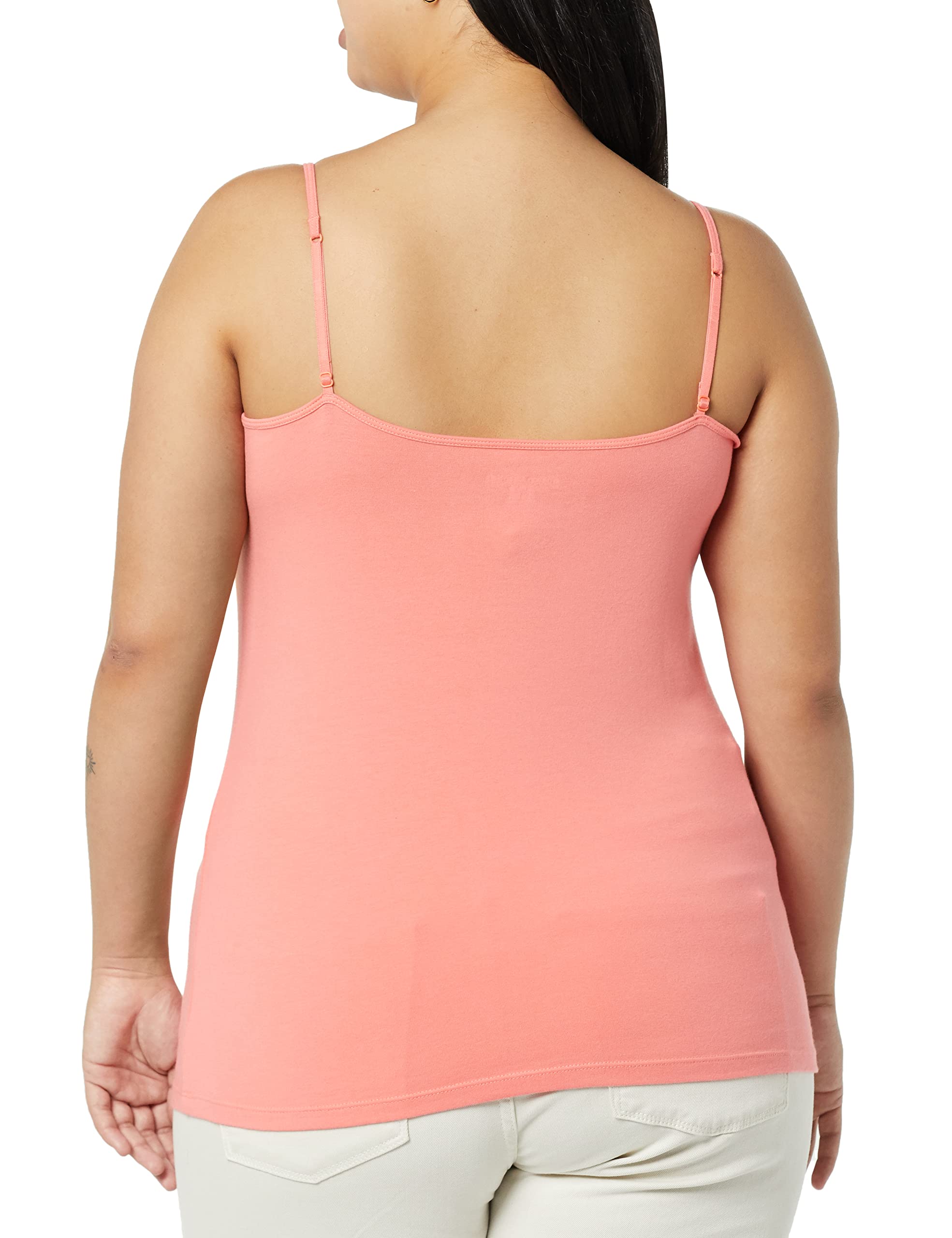 Amazon Essentials Women's Slim-Fit Camisole Tank Tops - 4 Pack | Soft Stretch Comfort for Layering, Sleep & Everyday Wear | Basic Undershirts for Work, Yoga & Casual Outfits