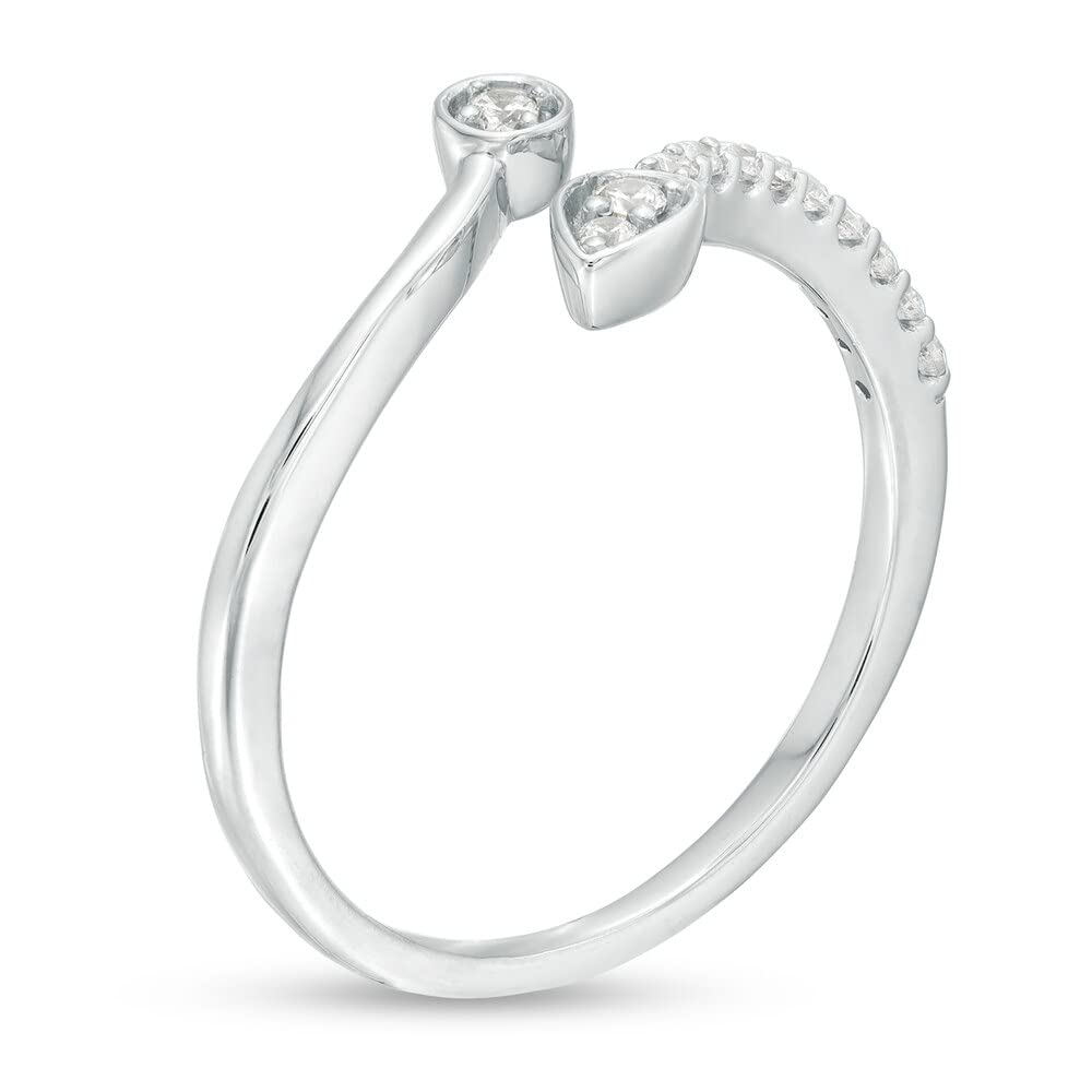 1/5 Cttw Natural Diamond Solitaire Enhancer Ring Wrap in 14K Rose Gold (0.20 Cttw, I-I2) Diamond Guard Ring - Perfect for Bridal Sets, Anniversary Gifts & Special Occasions