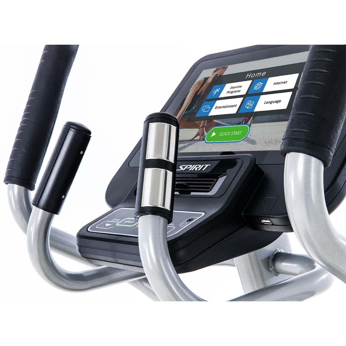 Spirit Fitness CE800ENT Elliptical Trainer - Low Impact Cardio Machine for Home Gym, Full Body Workout Equipment | Perfect for Small Spaces & Apartment Fitness