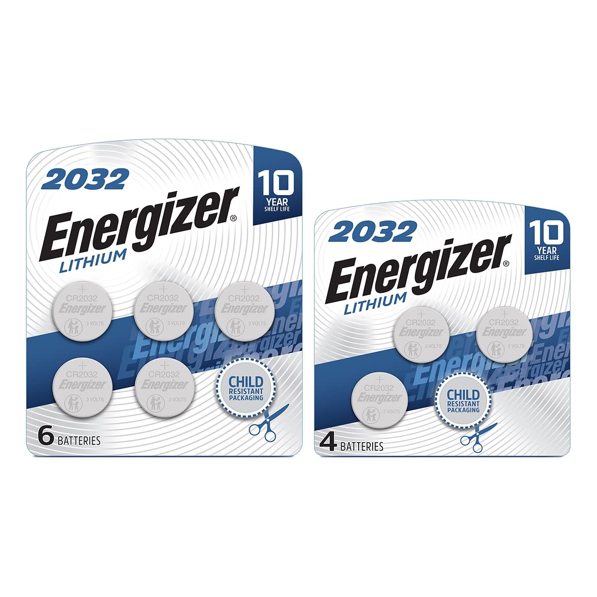 Energizer CR2032 Lithium 3V Coin Cell Batteries - 10-Pack for Watches, Key Fobs, Calculators & Medical Devices | Long-Lasting Power for Electronics