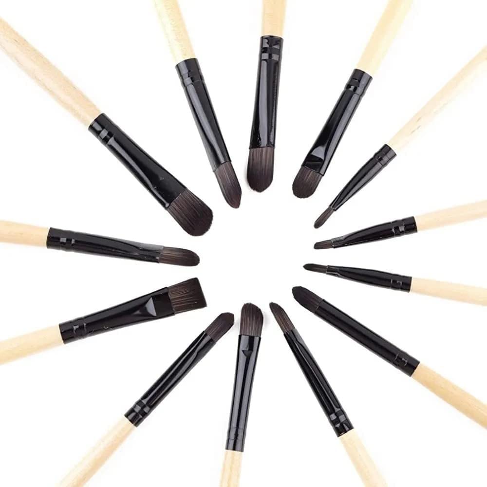 Premium 24-Piece Fiber Soft Bristle Makeup Brush Set with Leather Case - Professional Cosmetic Brushes for Foundation, Blending, Contouring & Eyeshadow - Perfect for Makeup Artists & Beauty Enthusiasts