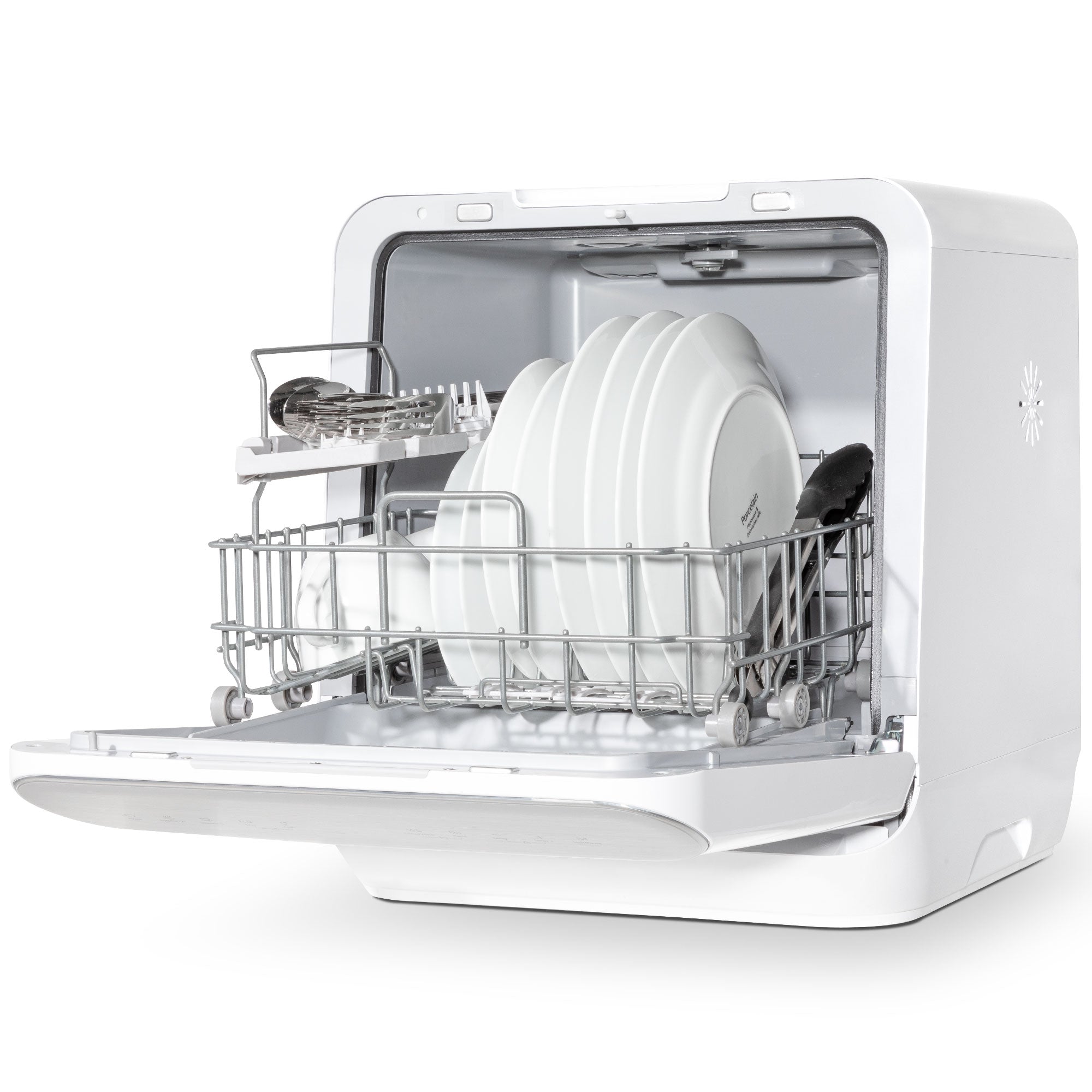 Baridi Mini Portable Tabletop 6L Dishwasher with 3 Place Settings - 7 Wash Functions & Quick Connect for Small Kitchens | Perfect for Apartments, RVs, Dorms & Camping | Model DH72