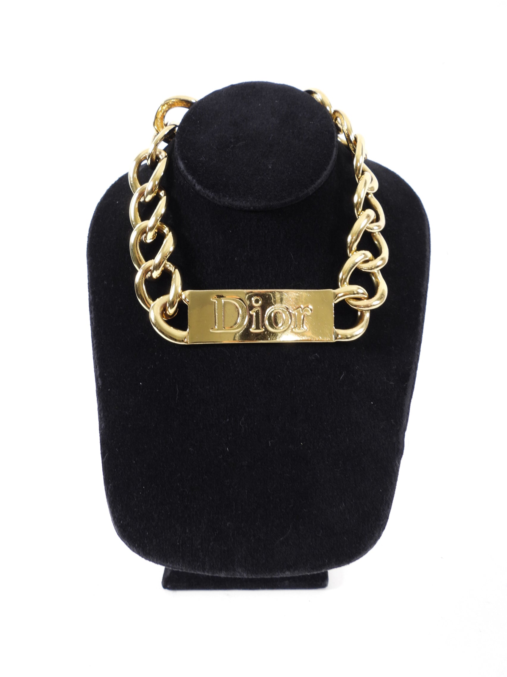 Vintage Dior by John Galliano 2002 ID Nameplate Logo Choker Necklace - Perfect for 90s Retro Fashion & Y2K Style Outfits