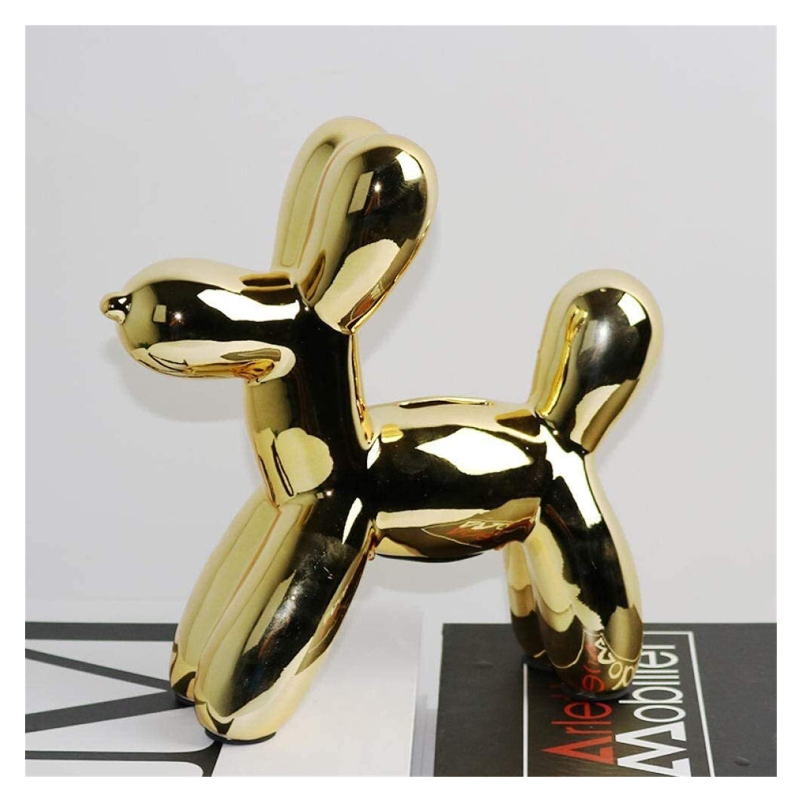Stylish Nordic Ceramic Balloon Dog Piggy Bank - Creative Resin Sculpture for Home & Garden Decor, Perfect for Living Room Desktop, Gift Idea (Color: A) | Ideal for Modern Home Decor, Office Desk Accessories & Unique Gift Giving