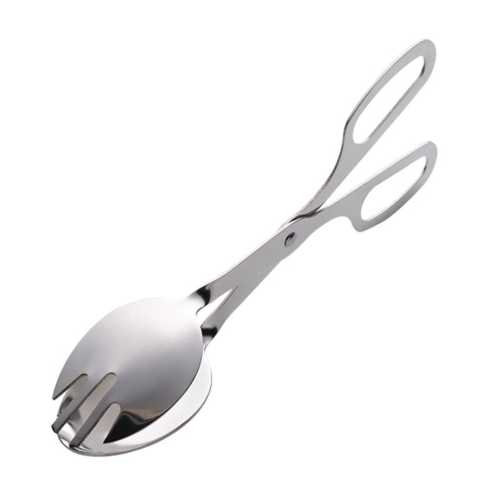 Stainless Steel Salad Tongs 8 Inch - Kitchen Buffet Serving Tongs for Salad, Cake, Bread, Fruit, BBQ & Catering | Perfect for Parties, Restaurants & Home Use