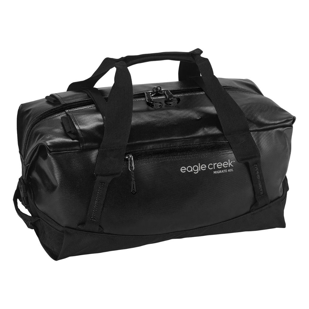 Eagle Creek Migrate 40L Ultra Tough Duffel Backpack - Waterproof Travel Bag for Men & Women | Perfect for Camping, Hiking & Airplane Carry-On | Black