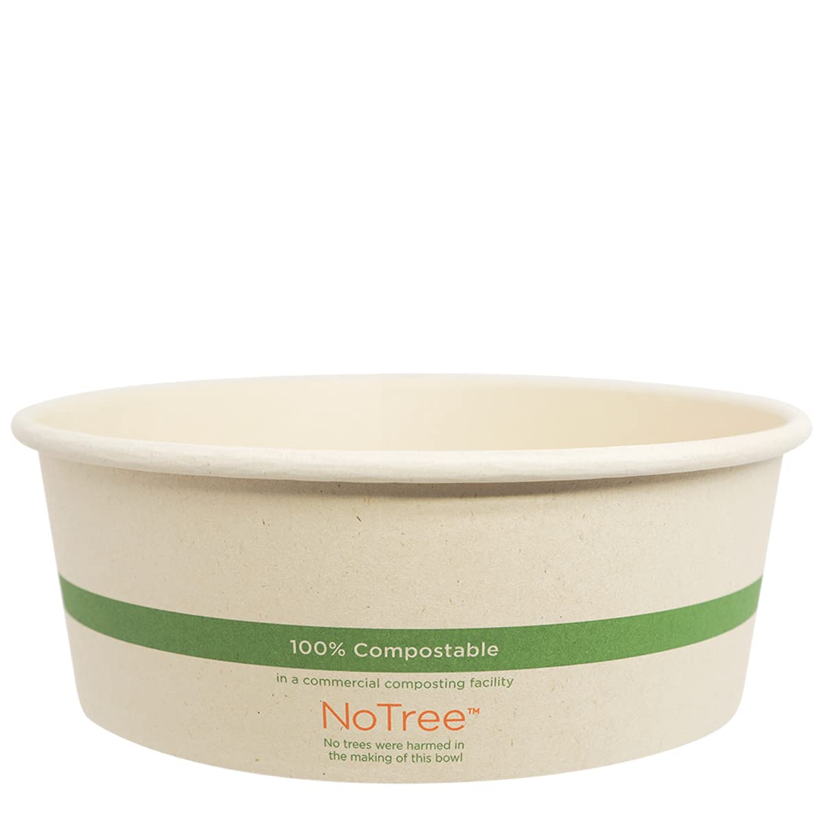Eco-Friendly 42oz Compostable Bagasse Bowls with PLA Lining - Case of 150 (BO-NT-42W) | Perfect for Restaurants, Catering & Zero-Waste Events | Tree-Free Sustainable Dinnerware
