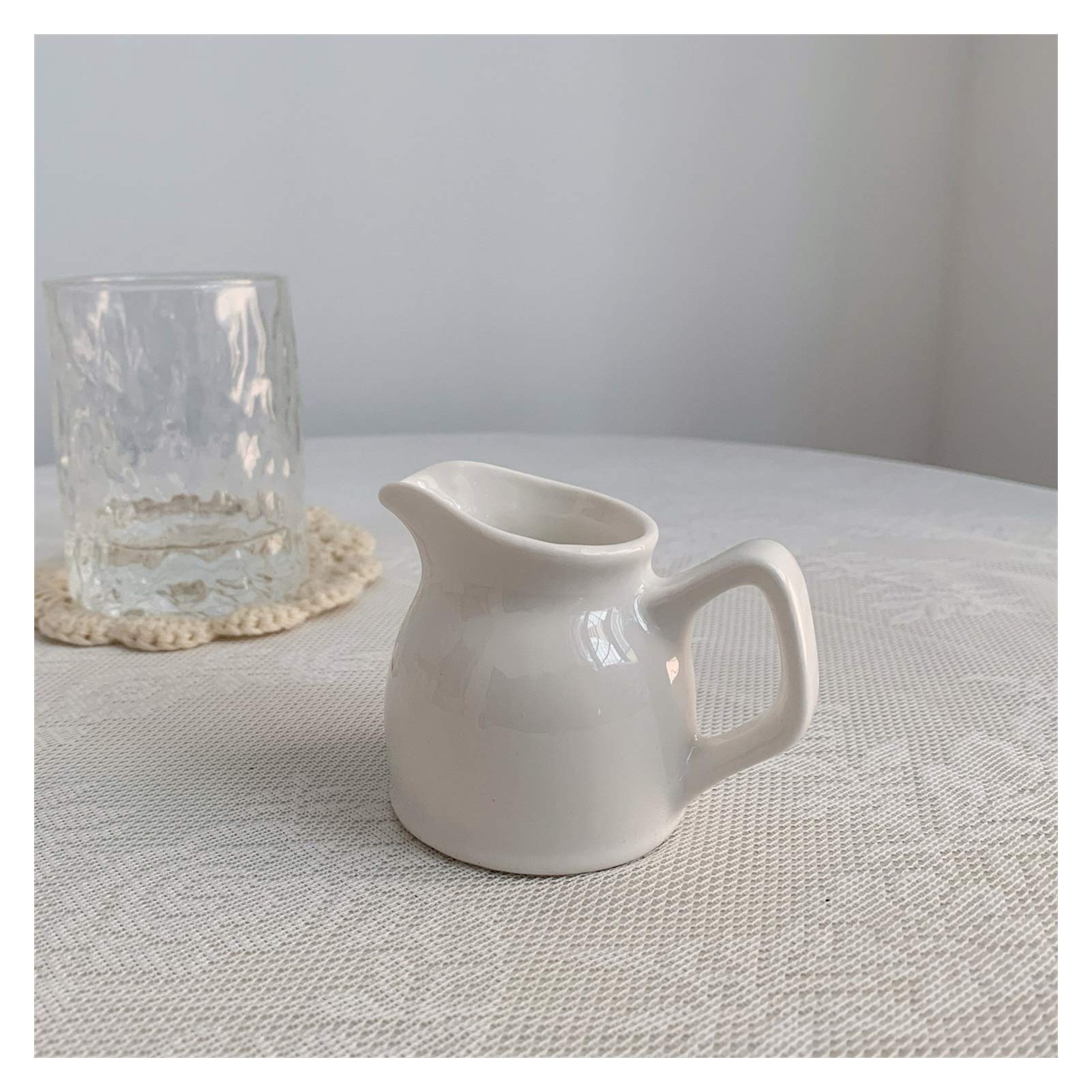 Premium Ceramic Milk Frothing Pitcher with Handle - Small Creamer Jug for Coffee, Latte & Cappuccino - Multifunctional Kitchen Tool for Baristas & Home Use - Perfect for Milk Frothing, Serving Sauces & Creams