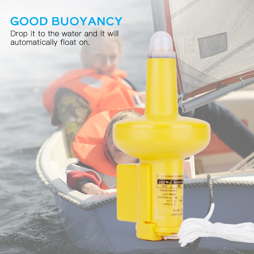 Self-Igniting LED Marine Strobe Light - Waterproof Emergency Safety Position Indicator for Life Rings & Life Jackets - USCG Approved (Yellow) - Perfect for Boating, Kayaking & Water Rescue Operations