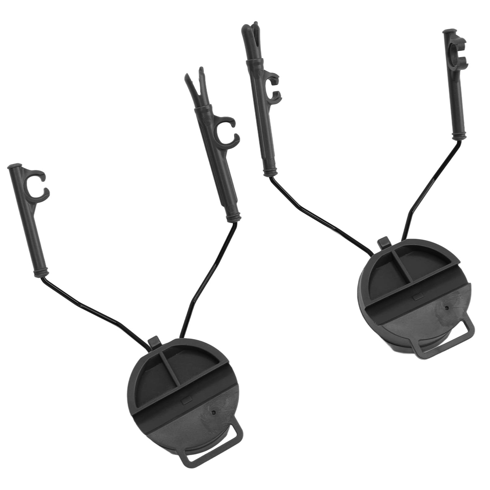 2PCS Helmet Headset Adapter - Nylon Helmet Arc Rail Suspension Headphone Bracket for Outdoor Shooting, Hunting & Tactical Operations - Compatible with Most Tactical Helmets & Communication Headsets
