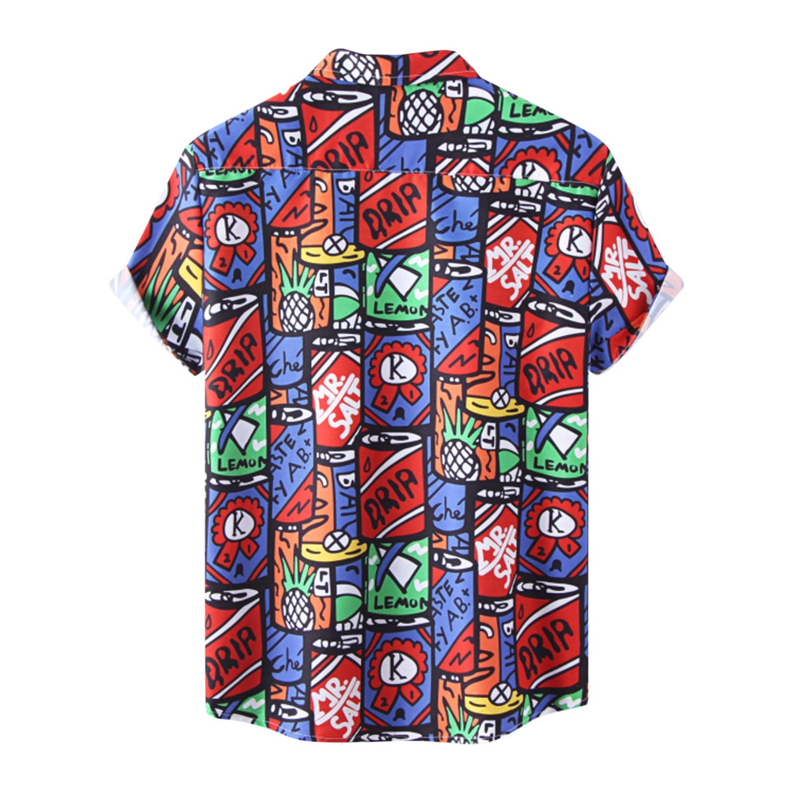 Men's Short Sleeve Dress Shirts - Cool Printed Button Down Collar Tops for Spring | Office Wear & Casual Outfits