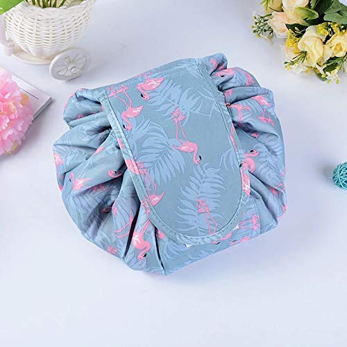Waterproof Travel Toiletry Bag with Drawstrings - Multifunctional Cosmetic Organizer for Women & Men, Portable Hanging Makeup Storage Pouch (Grey) - Perfect for Camping, Gym, Business Trips & Vacation